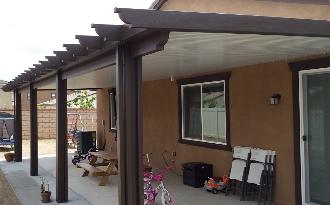 Aluminum Patio Cover Solid Roof Design in Menifee