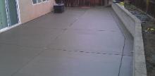 Retaining Wall and Concrete Patio Slab