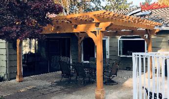 Wood Pergola with Western Red Cedar 