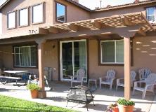 Solid and Lattice Patio Cover on Conrete Slab Perris Ca.