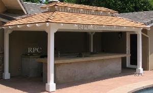 Unique Gazebo Style Cover for BBQ Island Redlands California