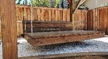 Rustic Wood Outdoor Daybed Southern California Covered Hanging