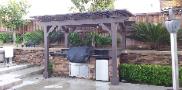 Wood Beam BBQ Island Cover Southern California