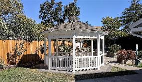 Vinyl Gazebo with Wood Roof 14' ft. California